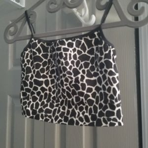 Soft stretch zebra like crop top